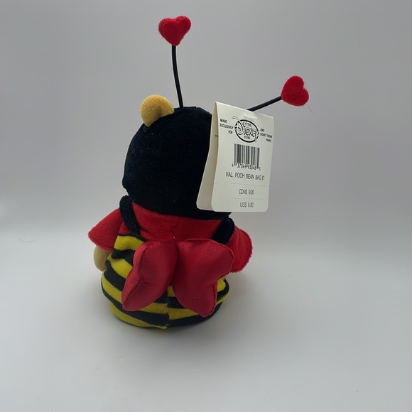 DISNEY WINNIE THE POOH VALENTINES NWT VTG 90s BEAN BAG PLUSH DISNEY EXCLUSIVE - Picture 3 of 8
